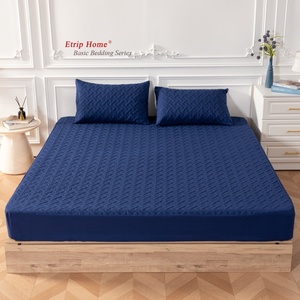 Protège-matelas imperméable 3 pièces avec fermeture éclair ensemble de draps de lit bon marché King Size de luxe pour l'été ensembles de draps de lit simples paquets - Product Image 1