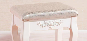 Taburete de <span class=keywords><strong>tocador</strong></span> de lujo europeo para el hogar, taburete de <span class=keywords><strong>tocador</strong></span> de lujo blanco, mesa de peinado - Product Image 6