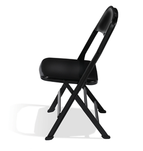 Chaises pliantes en métal en gros avec coussin rembourré, chaise pliable à cadre en acier noir pour l'intérieur et l'extérieur - Product Image 2