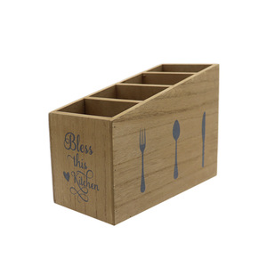 Boîte à couverts en bois multifonction personnalisable Organisateur de <span class=keywords><strong>cuisine</strong></span> vintage et rangement de bureau avec boîtes en bois personnalisées - Product Image 1