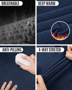 Veste polaire à fermeture éclair quart homme, pull-over polaire à manches longues et demi-fermeture éclair, sweat-shirt de golf thermique - Product Image 5