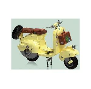 00335摩托车时尚逼真踏板创意模型积木玩具女童玩具