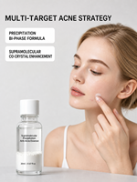 Tonique pour peaux grasses sujettes à l'acné avec acide salicylique, acide azélaïque, niacinamide, soufre, tonique clarifiant pour le visage