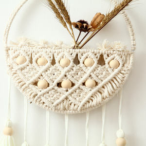 <span class=keywords><strong>Tapiz</strong></span> de Pared Bohemio de Macramé, Algodón Ecológico, Tejido, Decoración de Dormitorio, Fondo de Pared para el Hogar - Product Image 6