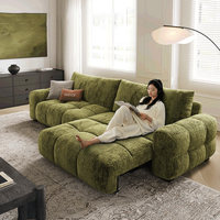 Sofá Cama Eléctrico Retráctil Retro, Multifuncional, de Tela, Modelo 2025, para Habitación de Huéspedes