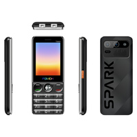 Téléphone portable à clavier T2820 Wholesa 2,8 pouces avec radio FM sans fil, téléphone senior triple SIM, batterie 3600 mAh, téléphone à fonctions