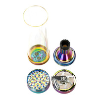 Produits d'accessoires pour fumeurs à prix de gros très demandés, moulin à herbe de 195*52 mm de hauteur avec conteneur de stockage, moulin compact