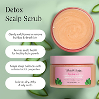 Scrub Kulit Kepala Detox Peppermint Aloe Vera Pink Clay Private Label untuk Mengontrol Minyak dan Ketombe