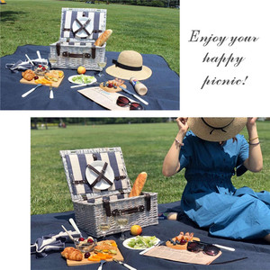 Cesta <span class=keywords><strong>de</strong></span> picnic multiusos para <span class=keywords><strong>2</strong></span> personas, cesta <span class=keywords><strong>de</strong></span> mimbre, romántica, al por mayor - Product Image 5