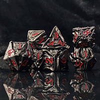 Offre Spéciale – Ensemble de dés polyédriques en métal coloré pour jeux de société, accessoires de RPG, dés de dragon en métal pour D&D