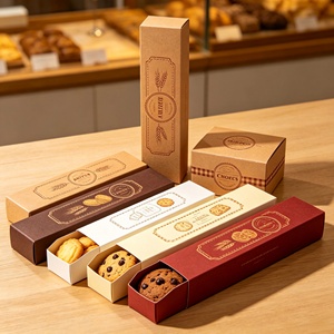กล่องกระดาษใส่โดนัทแบบกำหนดเองได้ ปลอดภัยสำหรับอาหาร ขายส่ง พร้อมโลโก้ตามสั่ง กล่องแบบใช้แล้วทิ้งสำหรับโดนัท ขนมอบ คัพเค้ก และของหวาน - Product Image 2