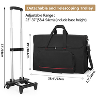 Estuche de Transporte con Ruedas para Monitor de Viaje Personalizado para Monitores de 24-27 Pulgadas con Carro Desmontable, Bolsa Acolchada para Monitor, Televisores y Accesorios