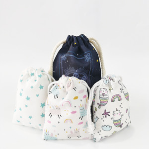 Factory Outlet Eco Organic Cotton <b>Draw</b> String Bag Logo Small Gift Drawstring Bag Customized <b>Storage</b> Jewelry Necklace Ring Bags - Product Image 2