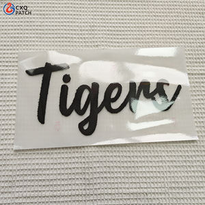 Yeni Tasarım Özel Toptan Kolej Futbol Takımı Harfleri Logosu Kürklü Tüylü Şönil Isı Transferi Yamaları Giysiler İçin Ütüyle Yapıştırılır - Product Image 3