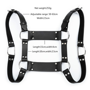 Harnais de corps gothique à lanières en cuir pour hommes Sexy <span class=keywords><strong>Erotica</strong></span> Lingerie Clothing Sex Toys for Men - Product Image 4