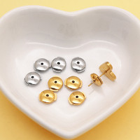 Accessoires en acier inoxydable Earbud Simple Fixe Oreille Cap Bijoux Ornement Or Argent DIY Handmade Earplug Boucle d'Oreille Résultats