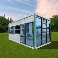 Maison conteneur modulaire multifonctionnelle personnalisée, structure en acier galvanisé, bureau préfabriqué, hôtel, café, kiosque de rue