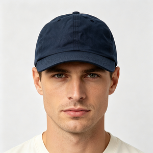 Gorra de Béisbol ACE de Lona Encerada, Unisex, 6 Paneles, Suave, Sin Estructura, Visera Curva, Azul Marino, Vintage, Cierre Trasero Ajustable - Product Image 1