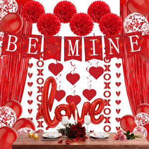 Guirnalda de Flores de Papel en Espiral con Forma de Corazón Rojo para el Día de San Valentín, Decoraciones Grandes Reutilizables para Fiestas, Bodas y Pedidas de Mano - Product Image 3