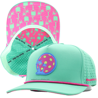 Casquettes de baseball personnalisées pour hommes à visière plate avec logo en PVC, casquettes de golf perforées découpées au laser, casquettes imperméables Hydro Trenches