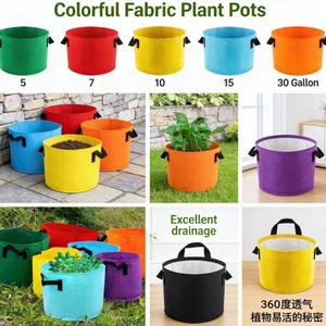 Sac de plantation en <span class=keywords><strong>feutre</strong></span>, sac de culture pour légumes et fleurs, seau de plantation en tissu non tissé - Product Image 5
