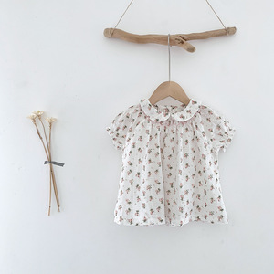 Mädchen Kinder Floral Blusen Baumwolle Kleinkind Infant Baby Blumen Kleidung Rüschen Süße Shirts Kinder Tops bluse - Product Image 3