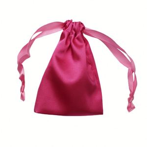 Sac à poussière en satin mat avec cordon de serrage, 15*20cm, avec logo personnalisé, emballage cadeau pour tissu en satin avec finition de marque - Product Image 3