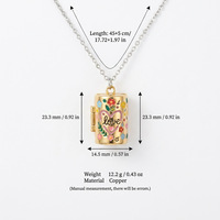 Collier chaîne en acier inoxydable de créateur, avec médaillon cylindrique ouvrable en émail, plaqué PVD, bijoux anti-rouille pour couple, vente en gros