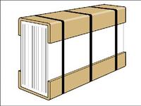 Protecteur d'angle en carton en forme de U, protection de bord pour emballage, 100 % recyclable, imperméable, blanc/marron pour