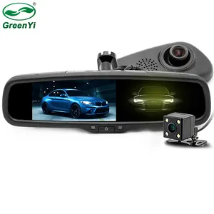 GreenYi HD de 5 pulgadas IPS pantalla LCD de 1080P atenuación automática Anti-Glare coche DVR soporte espejo Monitor de la cámara grabadora de vídeo Digital