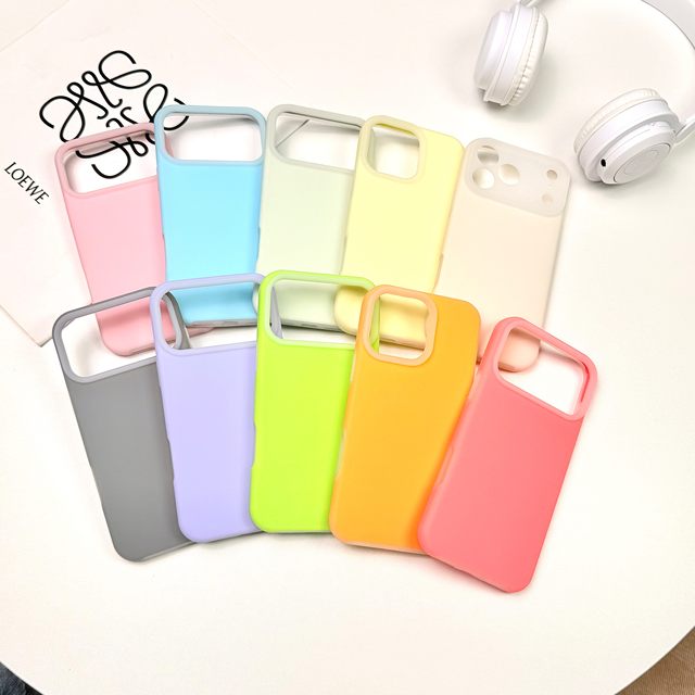 Wholesale Colorful Silicone Phone Case for iPhone 17 16 15 14 13 Pro Max Transparent Soft iPhone Silicone Cover Custom Logo OEM