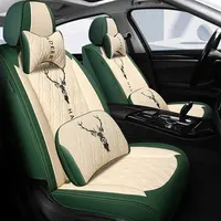 Auto Leder Sitzbezüge Full Set Sitz bezug Cartoon Kissen bezug für Autos Universal Fit Set für 5 Sitze