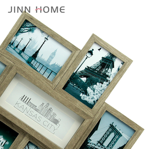 Khung ảnh bằng gỗ gia đình với <span class=keywords><strong>12</strong></span> lỗ cắt dán nhiều ảnh để treo tường để hiển thị những kỷ niệm ở nhà - Product Image 5