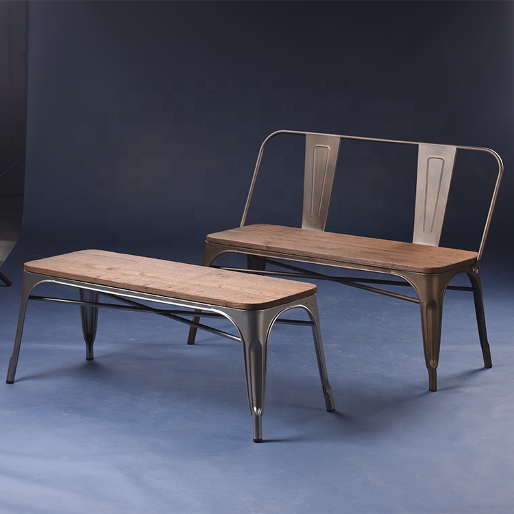 (SP-MC078W) оптовая продажа бистро обеденный стол на открытом воздухе промышленный Ресторан садовая скамейка