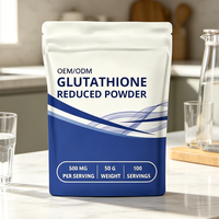 Produits de beauté véganes sans gluten, 500 mg de poudre réduite OEM avancée, traitement anti-rides, étiquette claire, approuvé HACCP