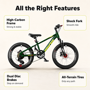 Vélo pour enfants disponible en plusieurs couleurs, 18, 20, 22 pouces, cadre en acier à haute teneur en carbone entièrement soudé à l'argon, design à suspension, vélo pour enfant - Product Image 3