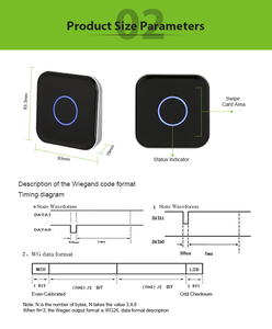 Lector y Grabador de Tarjetas <span class=keywords><strong>RFID</strong></span> de 125KHz, Lector de Tarjetas de Identificación EM con WG26/34 para Sistemas de Seguridad y Control de Acceso - Product Image 4