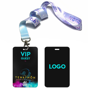 Factory Wholesale Blank Black Printable Sublimation Inkjet Pvc Business Cards Custom Lanyard Card Holder Id Card