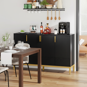 Armoire de rangement moderne, <span class=keywords><strong>console</strong></span> en <span class=keywords><strong>bois</strong></span>, buffet avec 4 portes, meuble d'entrée - Product Image 3