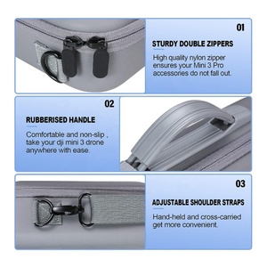 PU <b>Waterproof</b> EVA Portable <b>Storage</b> Bag, Battery Charging <b>Storage</b> <b>Box</b> for Mini 3 Pro Accessories Only Sell Case for Mini 2 Pr - Product Image 5