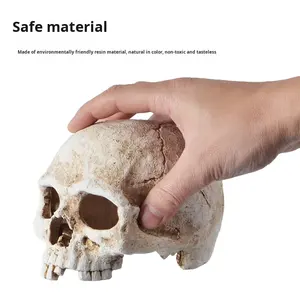 Cachette de grotte de crâne de reptile carrée en plastique écologique pour lézards serpents geckos boîte tortues aquarium aquariums accessoires - Product Image 5