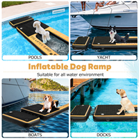 59x31.5x12 pouces flottant piscine pour animaux de compagnie escaliers chien piscine bateau échelle d'eau gonflable chien piscine rampe