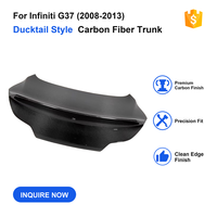 Tapa de Maletero de Fibra de Carbono Estilo Ducktail para Infiniti G37 2008-2013 G37 Coupé