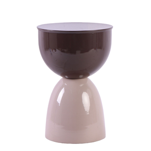 طاولة جانبية حديثة متعددة الوظائف من الحديد الملون، متينة ومستديرة، مناسبة للمساحات الصغيرة والشقق والفنادق - Product Image 5