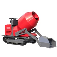 Mini-bétonnière automotrice sur chenilles KC500L 500L Euro5 CE avec chenilles en caoutchouc hydrauliques, camion-bétonnière de fabrication chinoise