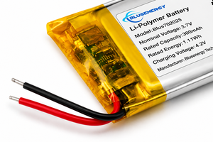 Batterie Li-Polymère Blusenergy 300mAh 3.7V Blus702025 pour l'électronique grand public - Product Image 2