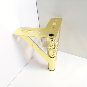 YIJUN Gold Rose Pattern Furniture <b>Legs</b> 3302 Heavy Duty Modern Minimalist Luxury Metal Hardware - Product Image 1