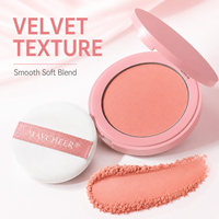 Poudre compacte rose velours waterproof effet naturel, en stock, prix de gros, approvisionnement en vrac, maquillage visage, blush pour les joues