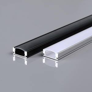 Profilé en Aluminium LED Personnalisé 1M 2M 3M, Encastré 17x7mm pour Bande Lumineuse LED avec Diffuseur Blanc Argent <span class=keywords><strong>Noir</strong></span> - Product Image 3