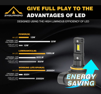 Ampoule LED 30W 3000 Lumen 6000K Température de couleur Matériau aluminium pour phares de voiture Solution Plug-and-Go